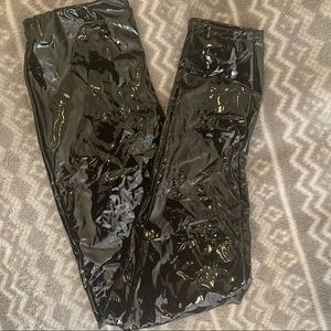 Boohoo Polyurethane Leggings Size 2
